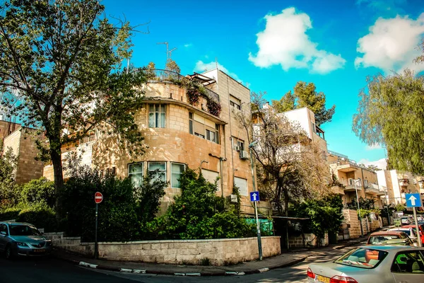 Vista Fachada Edificio Distrito Histórico Jerusalén Israel —  Fotos de Stock