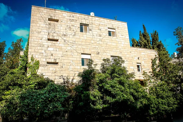 Vista Fachada Edificio Distrito Histórico Jerusalén Israel —  Fotos de Stock