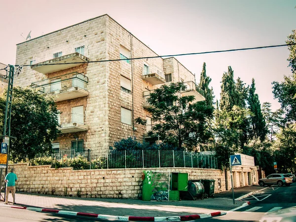 Vista Fachada Edificio Distrito Histórico Jerusalén Israel — Foto de Stock