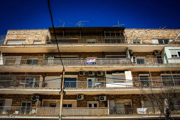 Vista Fachada Edifício Bairro Histórico Jerusalém Israel — Fotografia de Stock