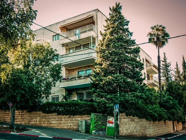 Vue Façade Bâtiment Dans Quartier Historique Jérusalem Israël — Photo