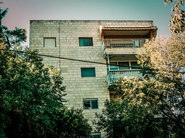 Vue Façade Bâtiment Dans Quartier Historique Jérusalem Israël — Photo