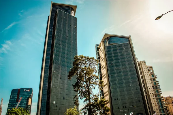 Vista Fachada Edifício Moderno Centro Cidade Tel Aviv Israel — Fotografia de Stock