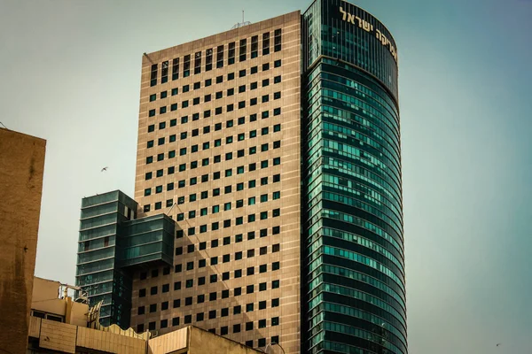 Vista Fachada Edifício Moderno Centro Cidade Tel Aviv Israel — Fotografia de Stock