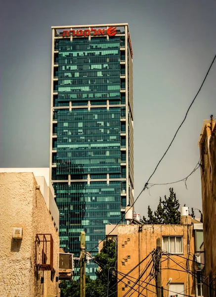 Vista Fachada Edifício Moderno Centro Cidade Tel Aviv Israel — Fotografia de Stock