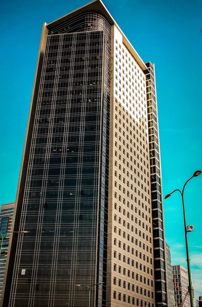 Vista Fachada Edifício Moderno Centro Cidade Tel Aviv Israel — Fotografia de Stock