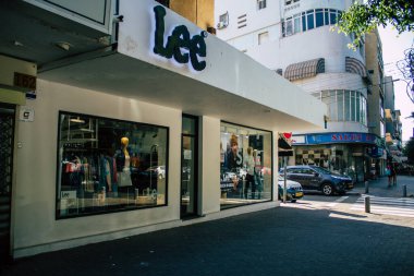 Tel Aviv İsrail 29 Eylül 2020 Kilit ve Coronavirus salgını sırasında Tel Aviv 'in boş sokaklarının görüntüsü