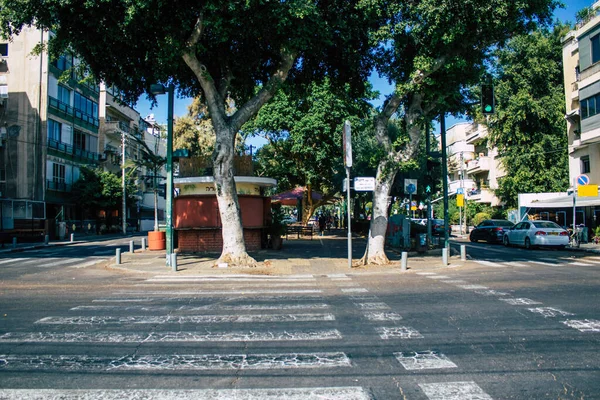 Tel Aviv Israël Septembre 2020 Vue Des Rues Vides Tel — Photo