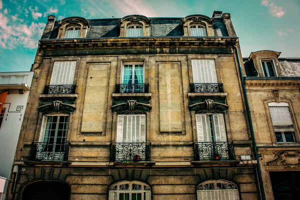 Vista Fachada Edifício Centro Histórico Reims França — Fotografia de Stock