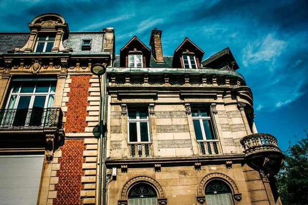 Vista Fachada Edifício Centro Histórico Reims França — Fotografia de Stock