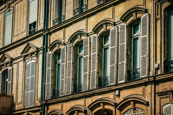 View Facade Building Historic Downtown Reims France — Stock Photo, Image