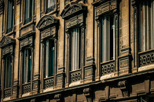 Vista Fachada Edifício Centro Histórico Reims França — Fotografia de Stock