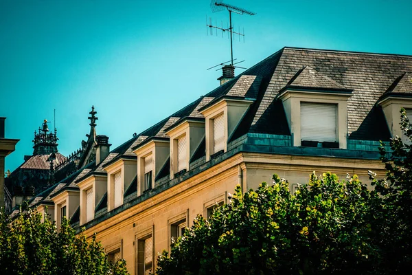 Vista Fachada Edificio Centro Histórico Reims Francia — Foto de Stock