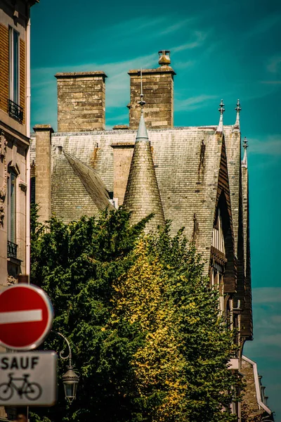 Vue Façade Bâtiment Dans Centre Historique Reims France — Photo