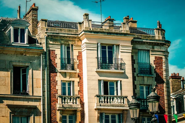 Utsikt Över Fasaden Byggnad Den Historiska Centrum Reims Frankrike — Stockfoto