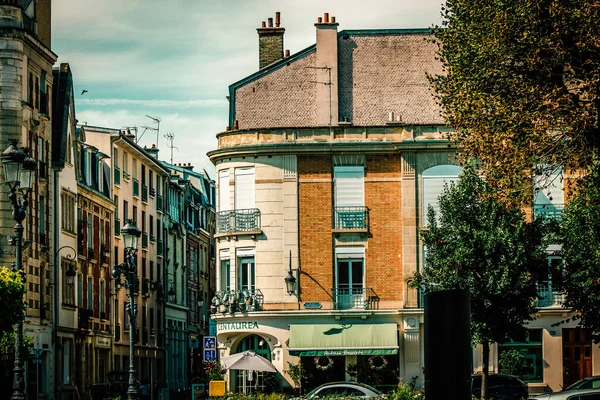 Vue Façade Bâtiment Dans Centre Historique Reims France — Photo