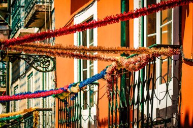 Lizbon şehir merkezindeki bir binanın dış görünüşü Portekiz 'de