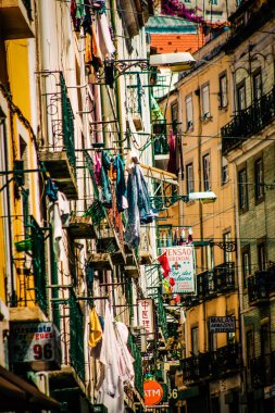 Lizbon şehir merkezindeki bir binanın dış görünüşü Portekiz 'de