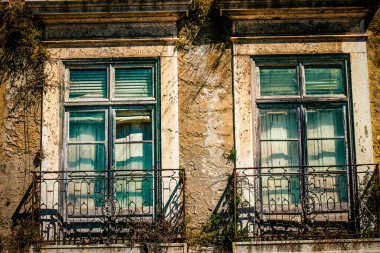 Lizbon şehir merkezindeki bir binanın dış görünüşü Portekiz 'de