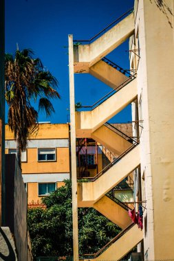 Lizbon şehir merkezindeki bir binanın dış görünüşü Portekiz 'de