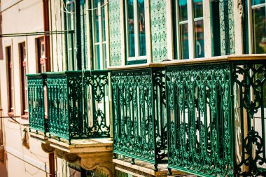 Lizbon şehir merkezindeki bir binanın dış görünüşü Portekiz 'de