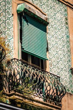 Lizbon şehir merkezindeki bir binanın dış görünüşü Portekiz 'de