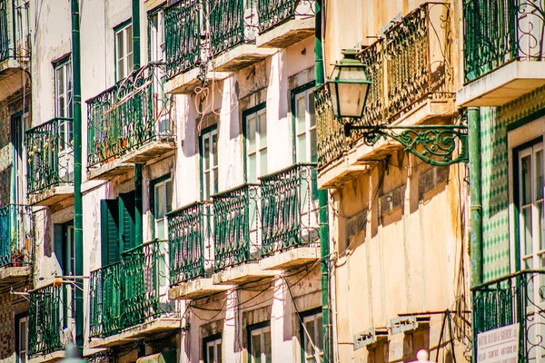 Lizbon Şehir Merkezindeki Bir Binanın Dış Görünüşü Portekiz — Stok fotoğraf