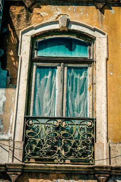 Pohled Fasádu Budovy Centru Lisabonu Portugalsku — Stock fotografie