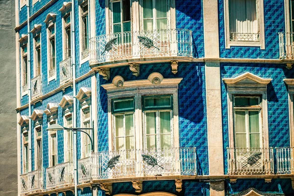 Vista Fachada Edificio Centro Lisboa Portugal — Foto de Stock