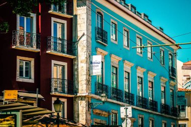 Lizbon şehir merkezindeki bir binanın dış görünüşü Portekiz 'de
