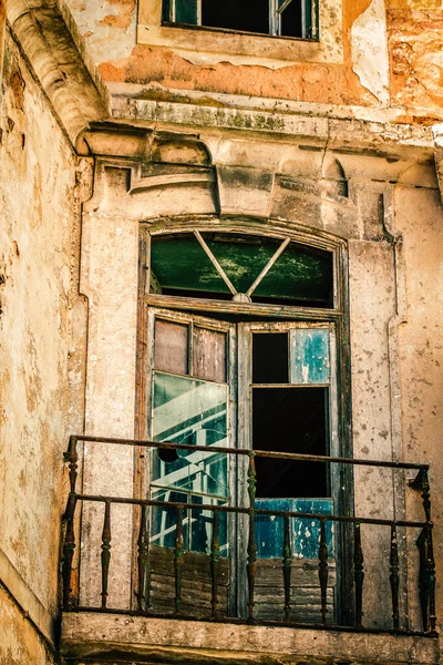 Gezicht Gevel Van Een Gebouw Het Centrum Van Lissabon Portugal — Stockfoto