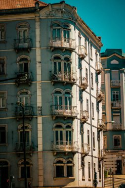 Lizbon şehir merkezindeki bir binanın dış görünüşü Portekiz 'de