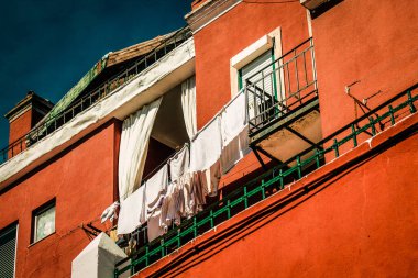 Lizbon şehir merkezindeki bir binanın dış görünüşü Portekiz 'de
