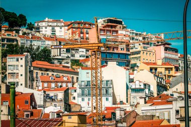 Lizbon şehir merkezindeki bir binanın dış görünüşü Portekiz 'de