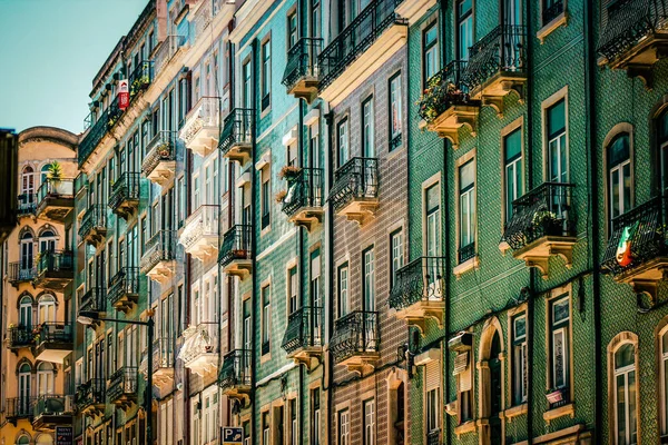 Lizbon Şehir Merkezindeki Bir Binanın Dış Görünüşü Portekiz — Stok fotoğraf
