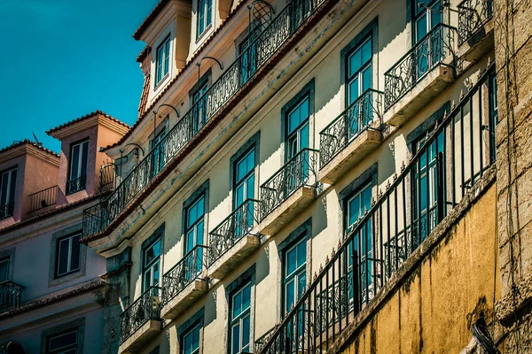 Vista Fachada Edificio Centro Lisboa Portugal — Foto de Stock