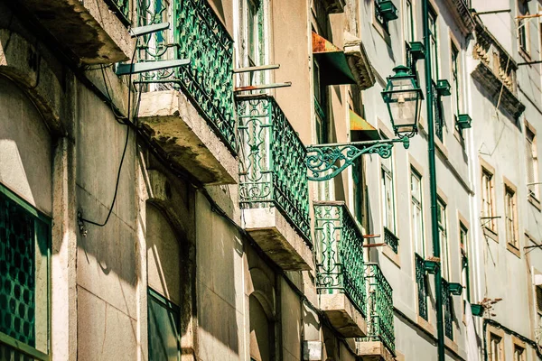 Vista Fachada Edificio Centro Lisboa Portugal — Foto de Stock