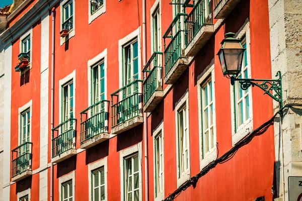 Vista Fachada Edificio Centro Lisboa Portugal — Foto de Stock