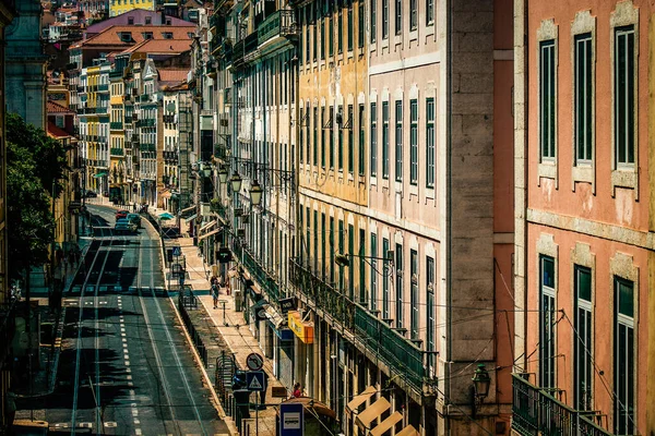 Pohled Fasádu Budovy Centru Lisabonu Portugalsku — Stock fotografie