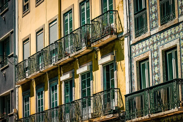 View Facade Building Downtown Lisbon Portugal — Stock Photo, Image