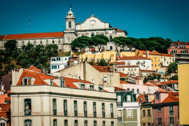 Lizbon şehir merkezindeki bir binanın dış görünüşü Portekiz 'de