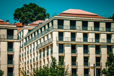 Lizbon şehir merkezindeki bir binanın dış görünüşü Portekiz 'de