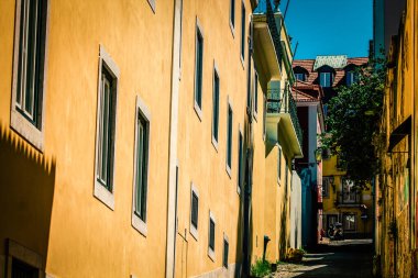 Lizbon şehir merkezindeki bir binanın dış görünüşü Portekiz 'de