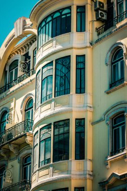 Lizbon şehir merkezindeki bir binanın dış görünüşü Portekiz 'de