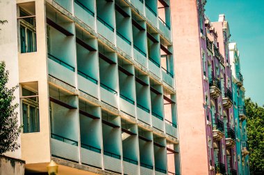 Lizbon şehir merkezindeki bir binanın dış görünüşü Portekiz 'de