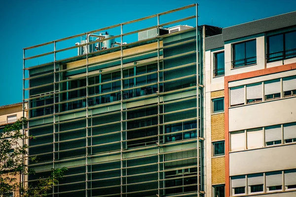 Gezicht Gevel Van Een Gebouw Het Centrum Van Lissabon Portugal — Stockfoto