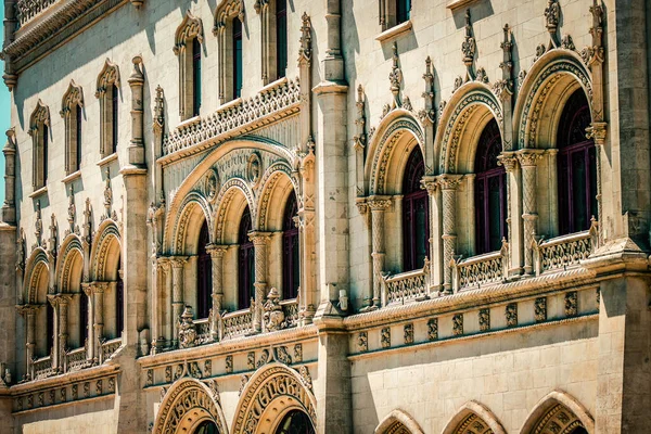 Pohled Fasádu Budovy Centru Lisabonu Portugalsku — Stock fotografie