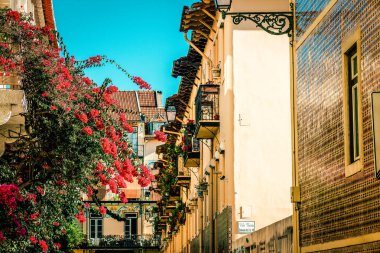 Lizbon şehir merkezindeki bir binanın dış görünüşü Portekiz 'de