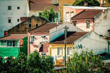 Lizbon şehir merkezindeki bir binanın dış görünüşü Portekiz 'de