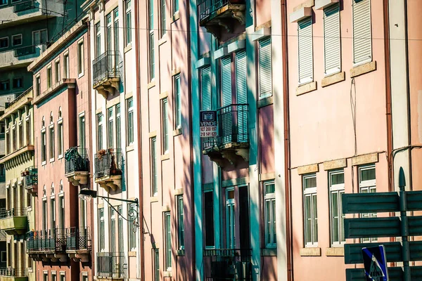 Gezicht Gevel Van Een Gebouw Het Centrum Van Lissabon Portugal — Stockfoto